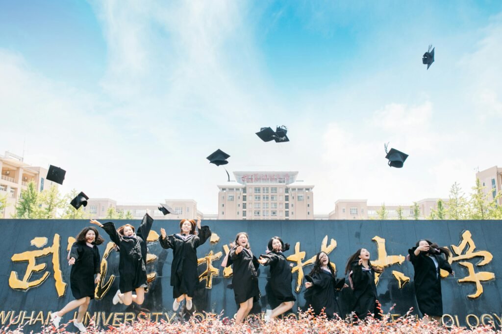 A blend of traditional and modern Japanese academic settings, representing unique study opportunities in Japan.